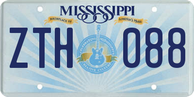 MS license plate ZTH088
