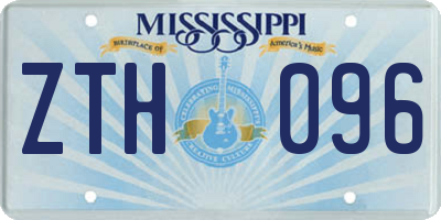 MS license plate ZTH096