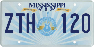 MS license plate ZTH120