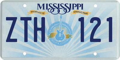 MS license plate ZTH121