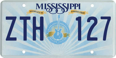 MS license plate ZTH127