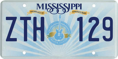 MS license plate ZTH129