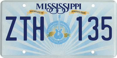 MS license plate ZTH135