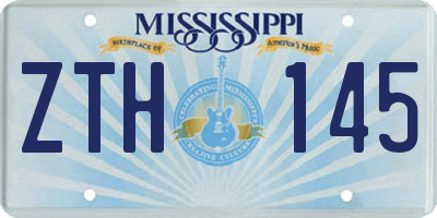 MS license plate ZTH145