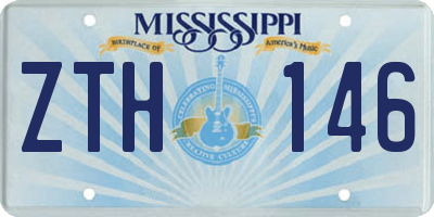 MS license plate ZTH146