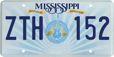 MS license plate ZTH152