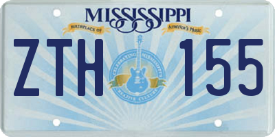 MS license plate ZTH155