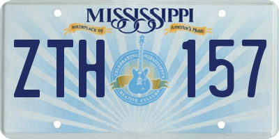 MS license plate ZTH157