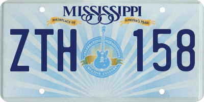 MS license plate ZTH158