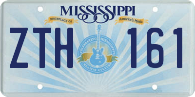 MS license plate ZTH161
