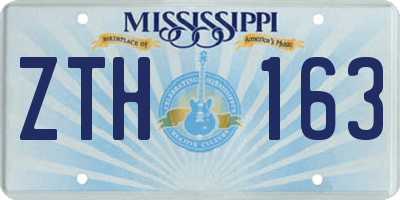 MS license plate ZTH163