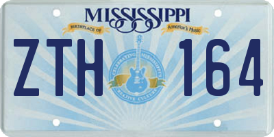 MS license plate ZTH164