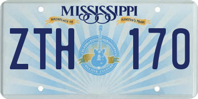 MS license plate ZTH170