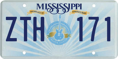 MS license plate ZTH171