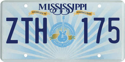 MS license plate ZTH175