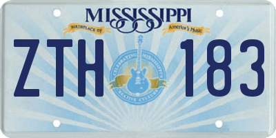 MS license plate ZTH183
