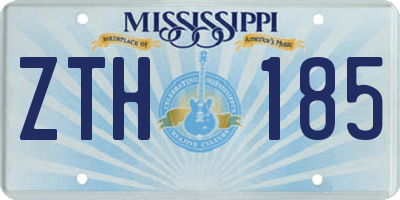 MS license plate ZTH185