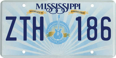 MS license plate ZTH186