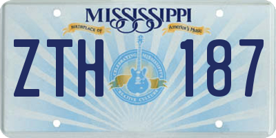 MS license plate ZTH187