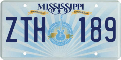 MS license plate ZTH189
