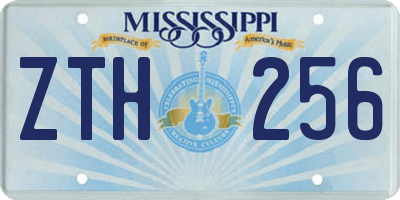 MS license plate ZTH256