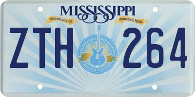 MS license plate ZTH264