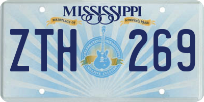 MS license plate ZTH269