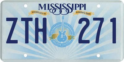 MS license plate ZTH271