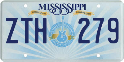 MS license plate ZTH279
