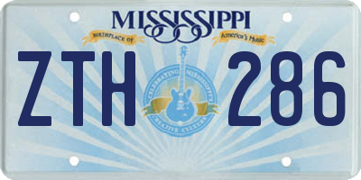 MS license plate ZTH286