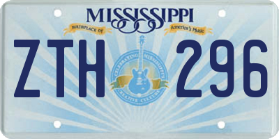 MS license plate ZTH296