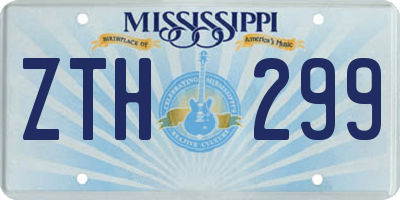 MS license plate ZTH299