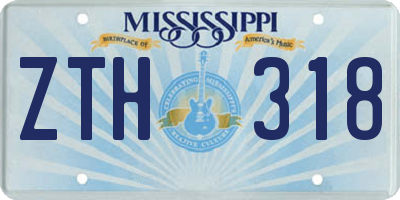 MS license plate ZTH318