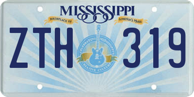 MS license plate ZTH319