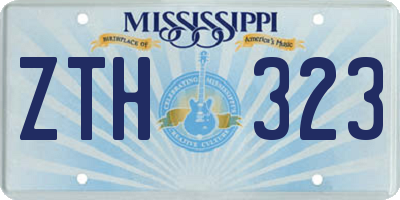 MS license plate ZTH323