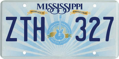 MS license plate ZTH327