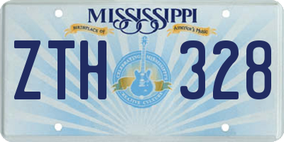 MS license plate ZTH328