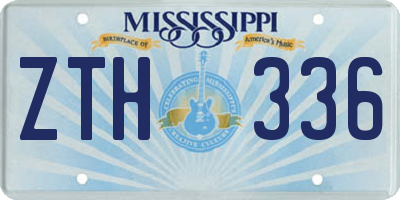 MS license plate ZTH336