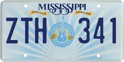 MS license plate ZTH341
