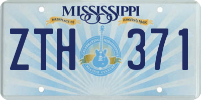 MS license plate ZTH371