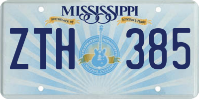 MS license plate ZTH385