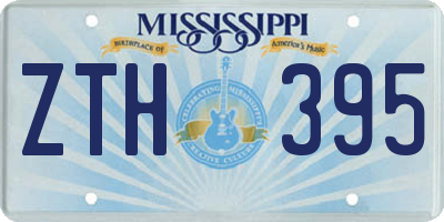 MS license plate ZTH395