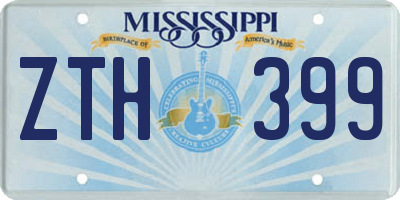 MS license plate ZTH399