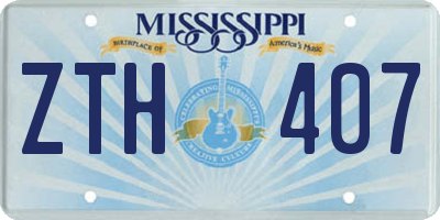 MS license plate ZTH407