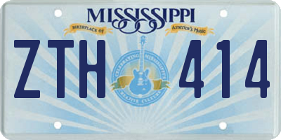 MS license plate ZTH414