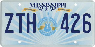 MS license plate ZTH426