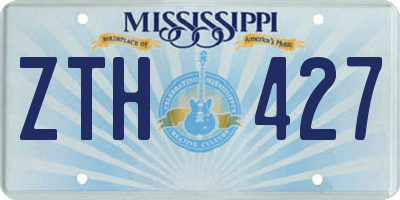 MS license plate ZTH427