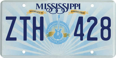 MS license plate ZTH428