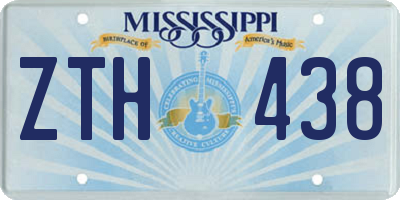 MS license plate ZTH438
