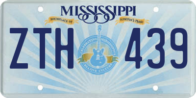 MS license plate ZTH439
